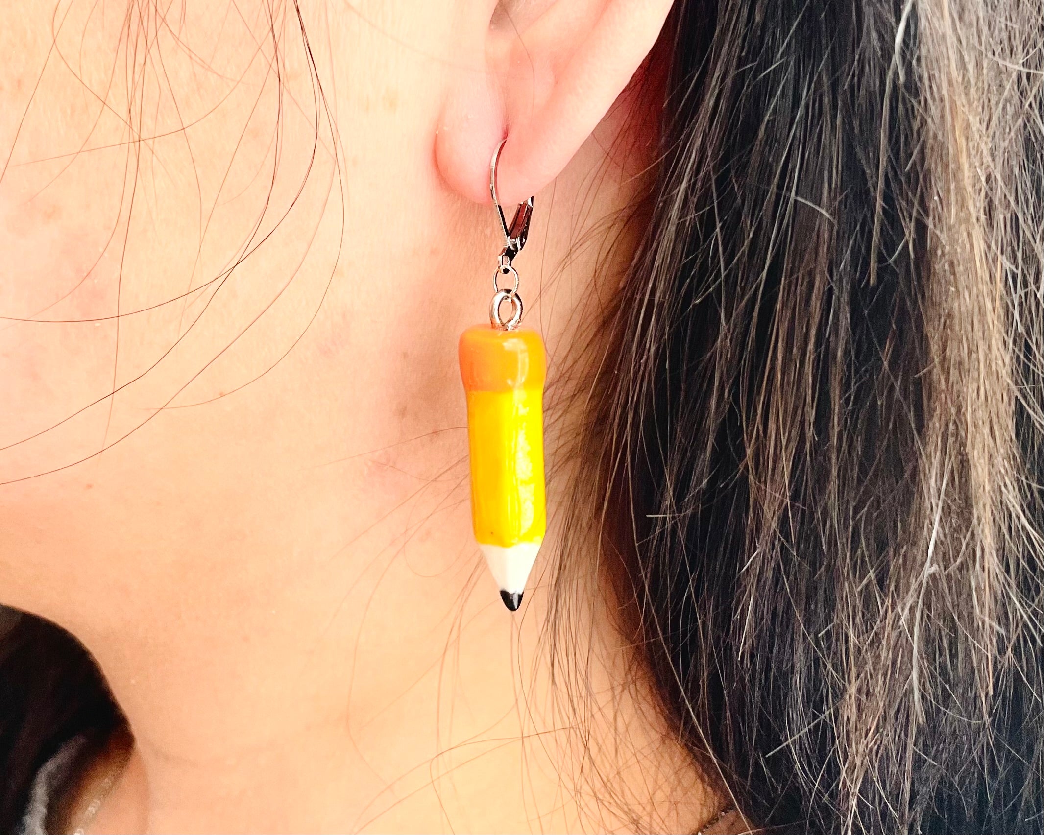 Ceramic Pencil Earrings