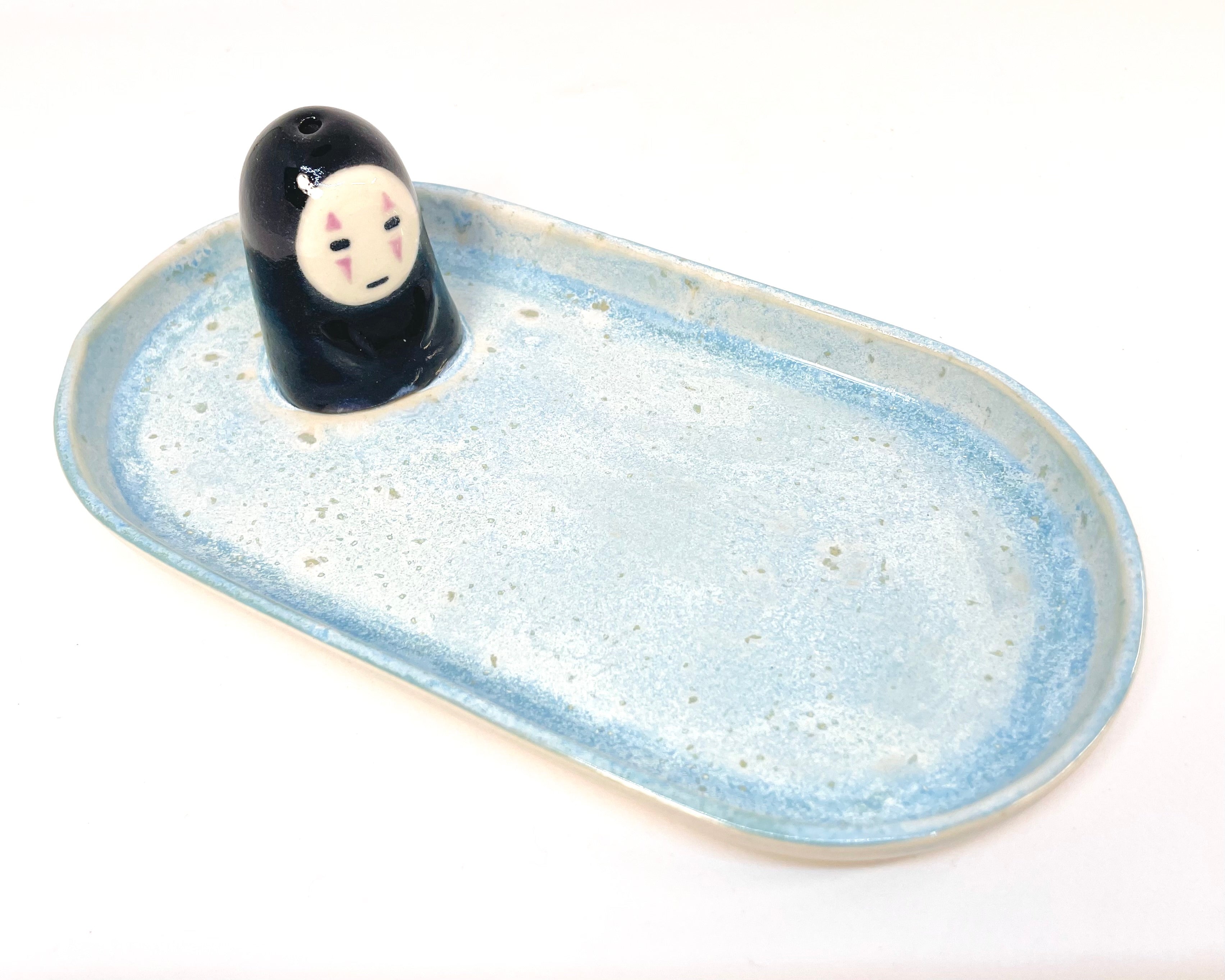 Trinket Tray / Incense Burner Oval - Noface
