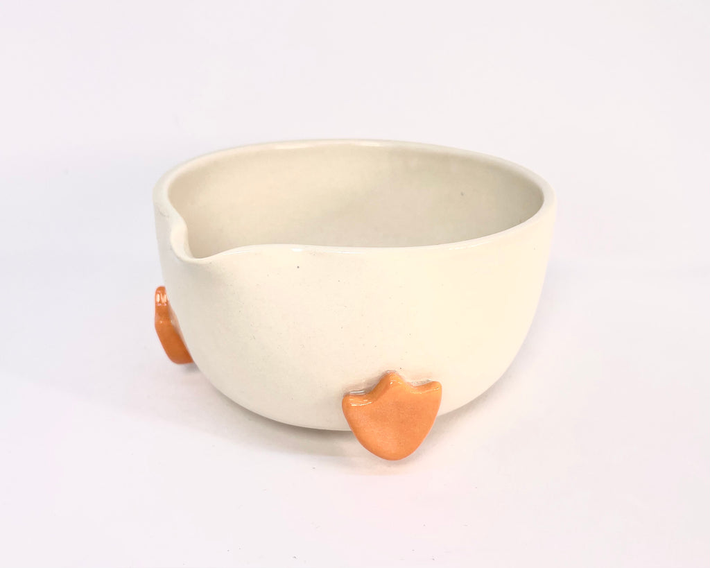 Ducky Handmade Ceramic Matcha Bowl - Unique Chawan for Japanese Tea Ceremony