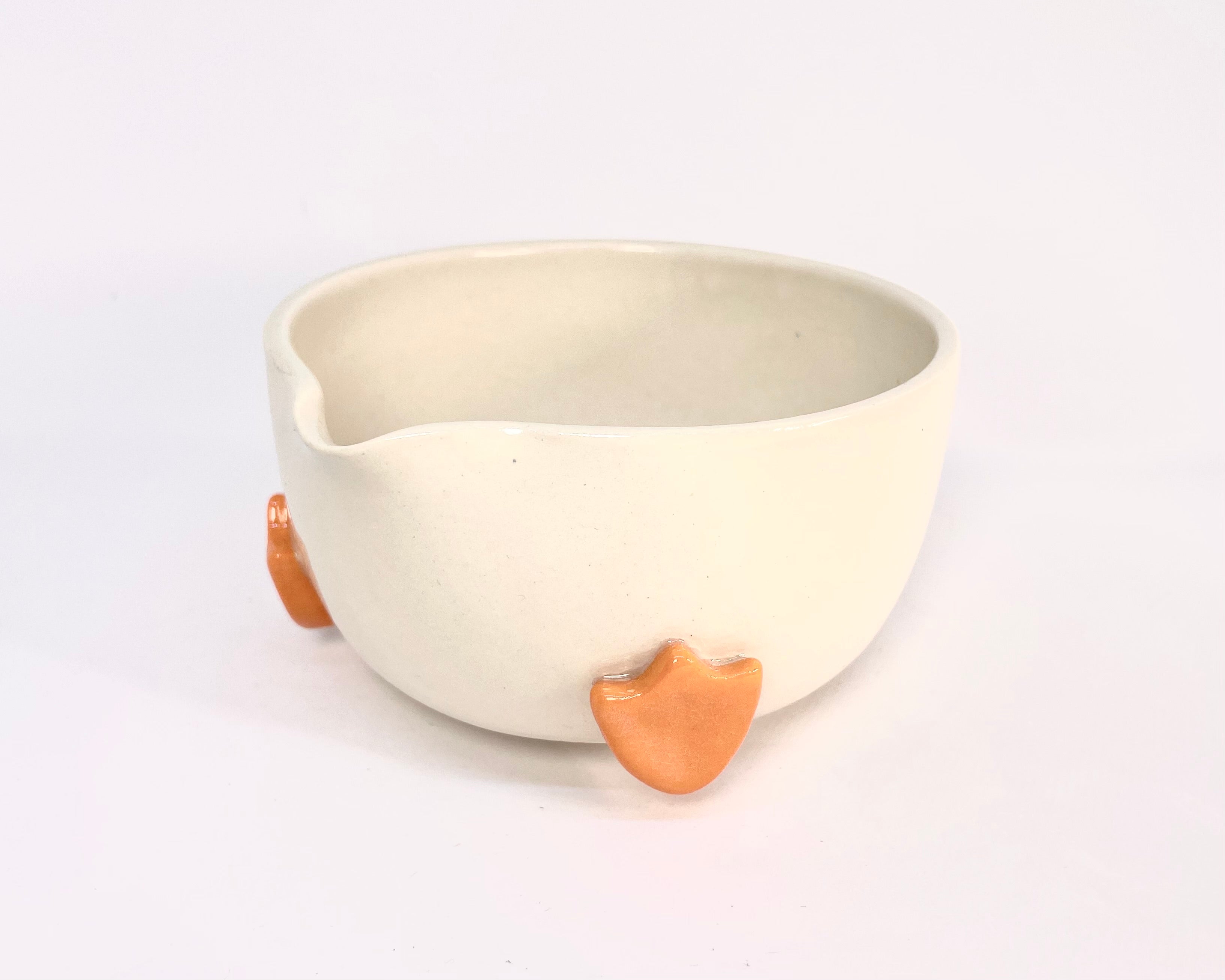 Ducky Handmade Ceramic Matcha Bowl - Unique Chawan for Japanese Tea Ceremony