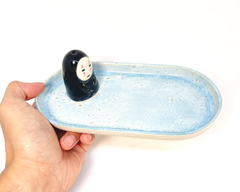 Trinket Tray / Incense Burner Oval - Noface