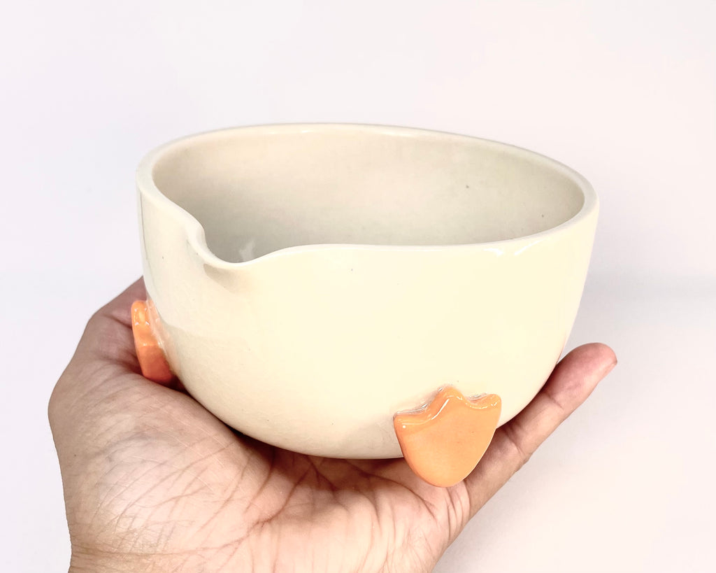 Ducky Handmade Ceramic Matcha Bowl - Unique Chawan for Japanese Tea Ceremony