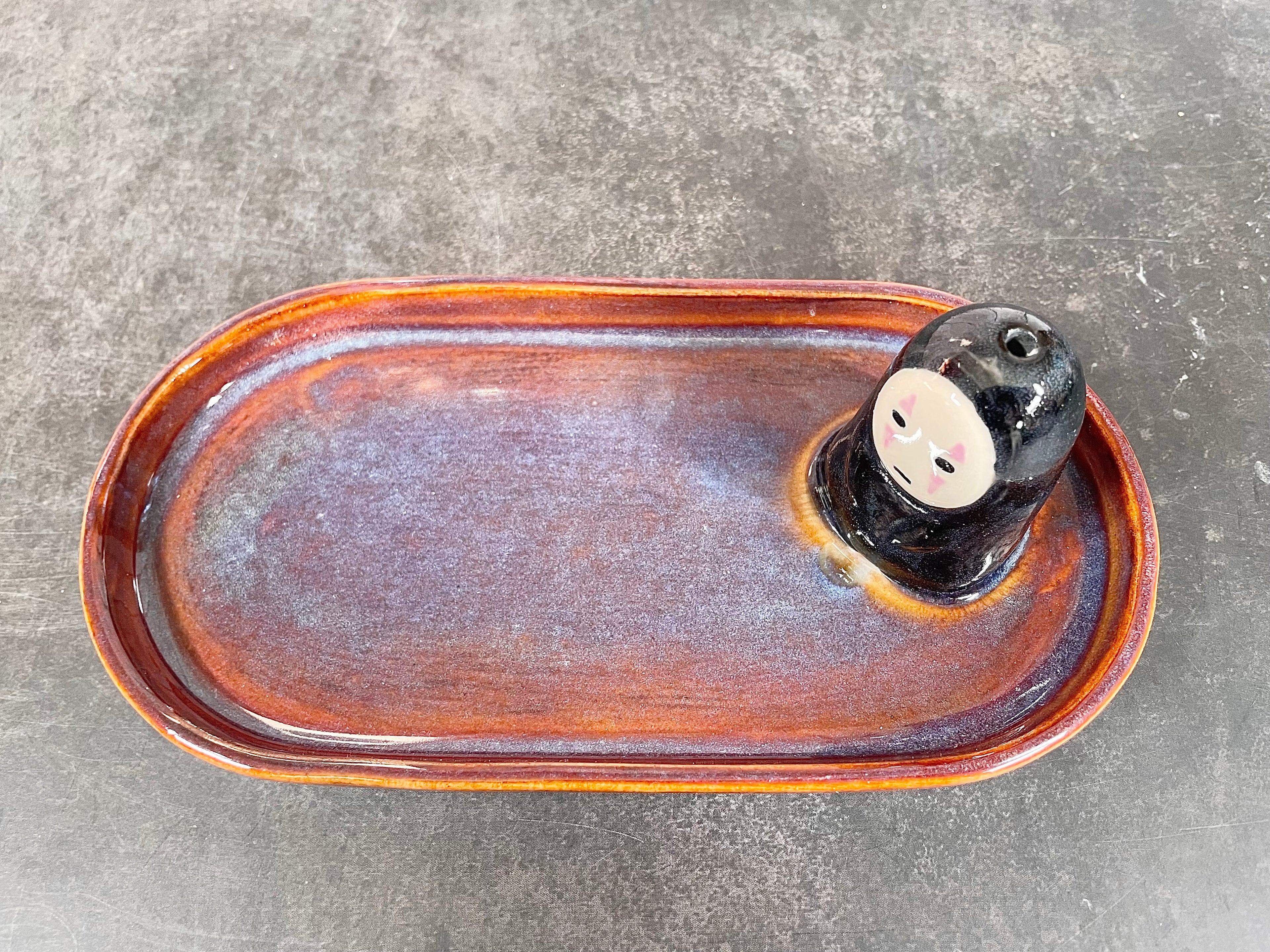 Trinket Tray / Incense Burner - Noface