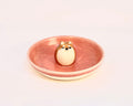 Ring Dish -  Brown Shiba Inu - Shino Salmon Glaze