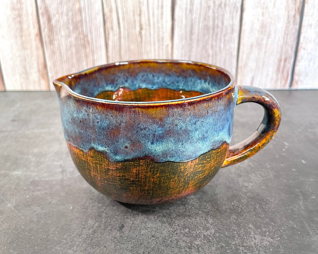 Handmade ceramic Matcha Bowl Set - With Handle