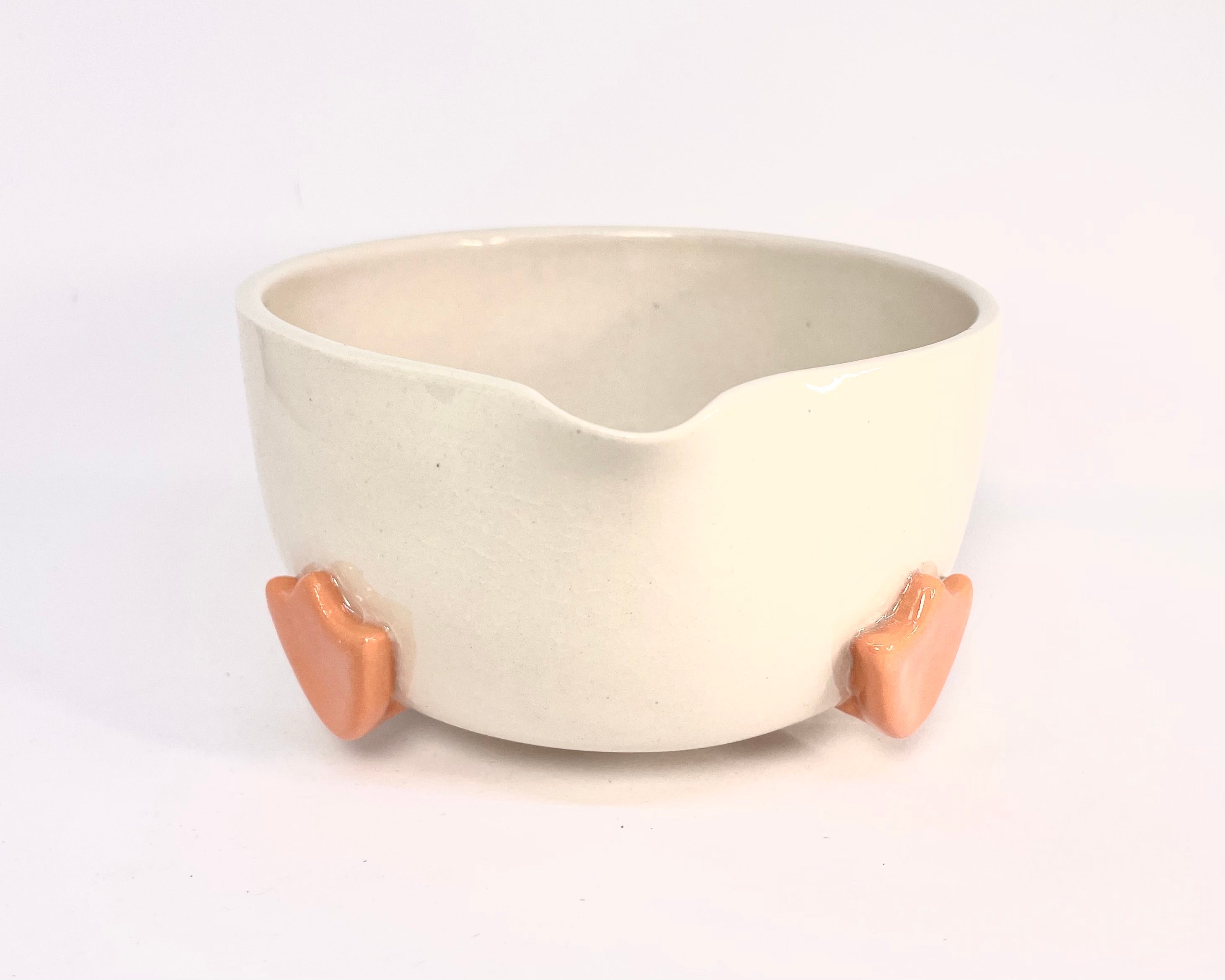 Ducky Handmade Ceramic Matcha Bowl - Unique Chawan for Japanese Tea Ceremony