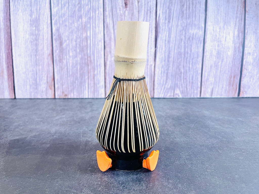 Chasen Bamboo Whisk Holder - Duck Feet - Black