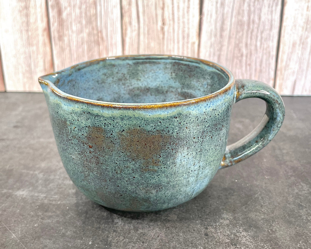 Handmade Ceramic Matcha Bowl with Handle - Japanese Tea Ceremony Gift