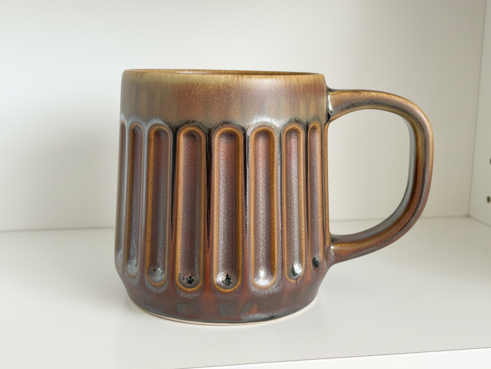 Mug - Doric - Copper Ore & Green Tea Glaze