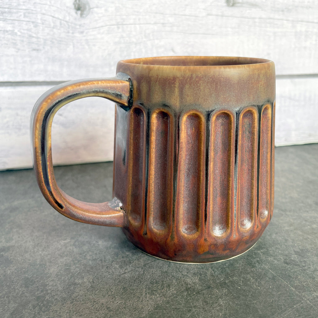 Mug - Doric - Copper Ore & Green Tea Glaze