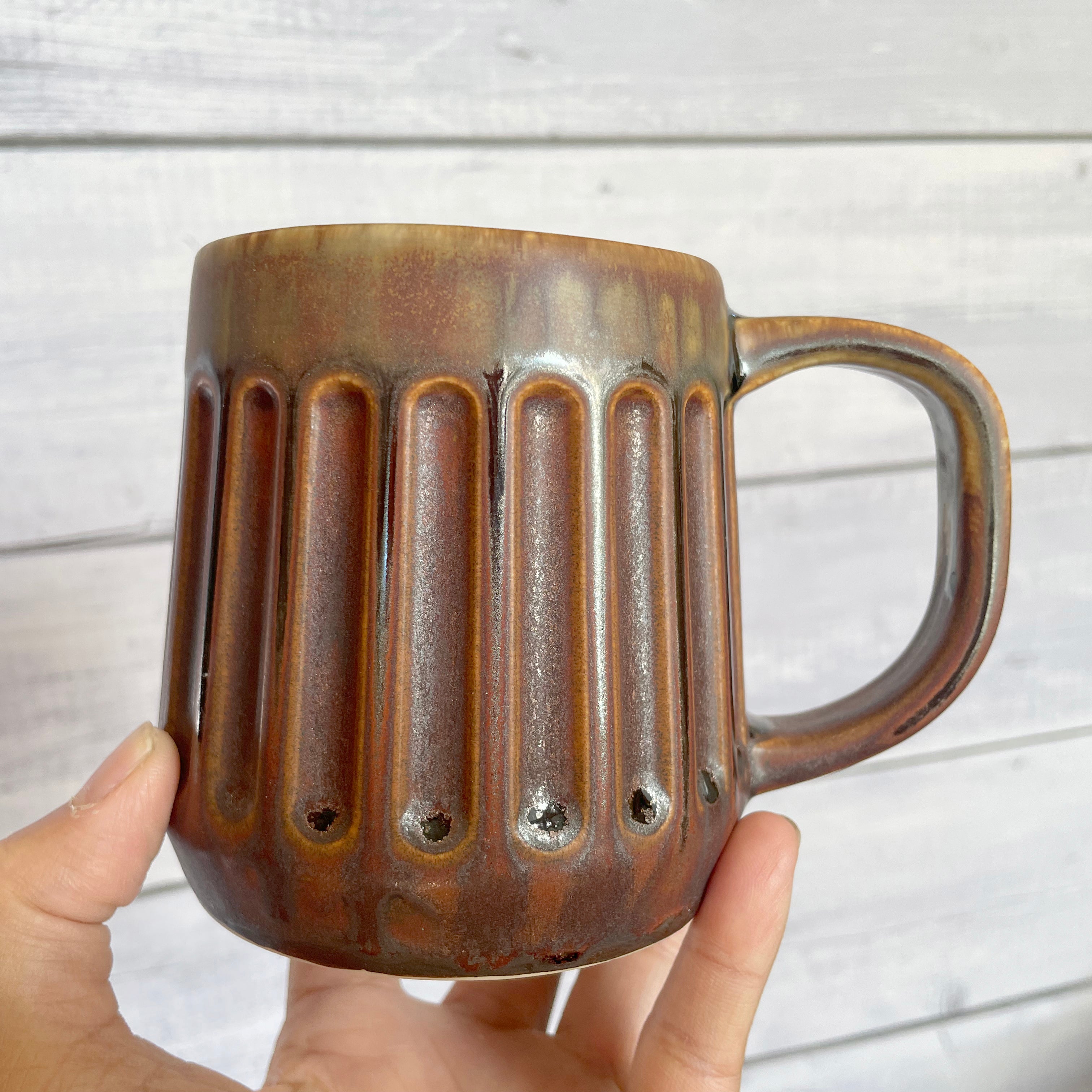 Mug - Doric - Copper Ore & Green Tea Glaze