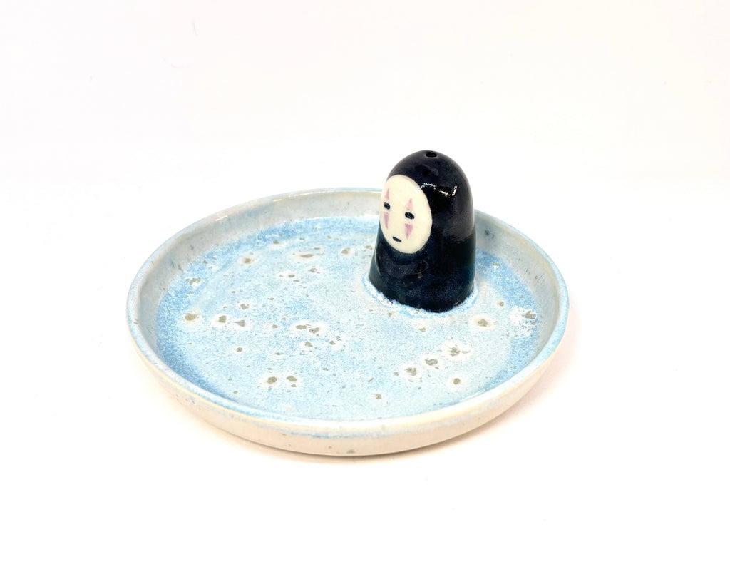 Ceramic Noface incense holder/ ring dish 