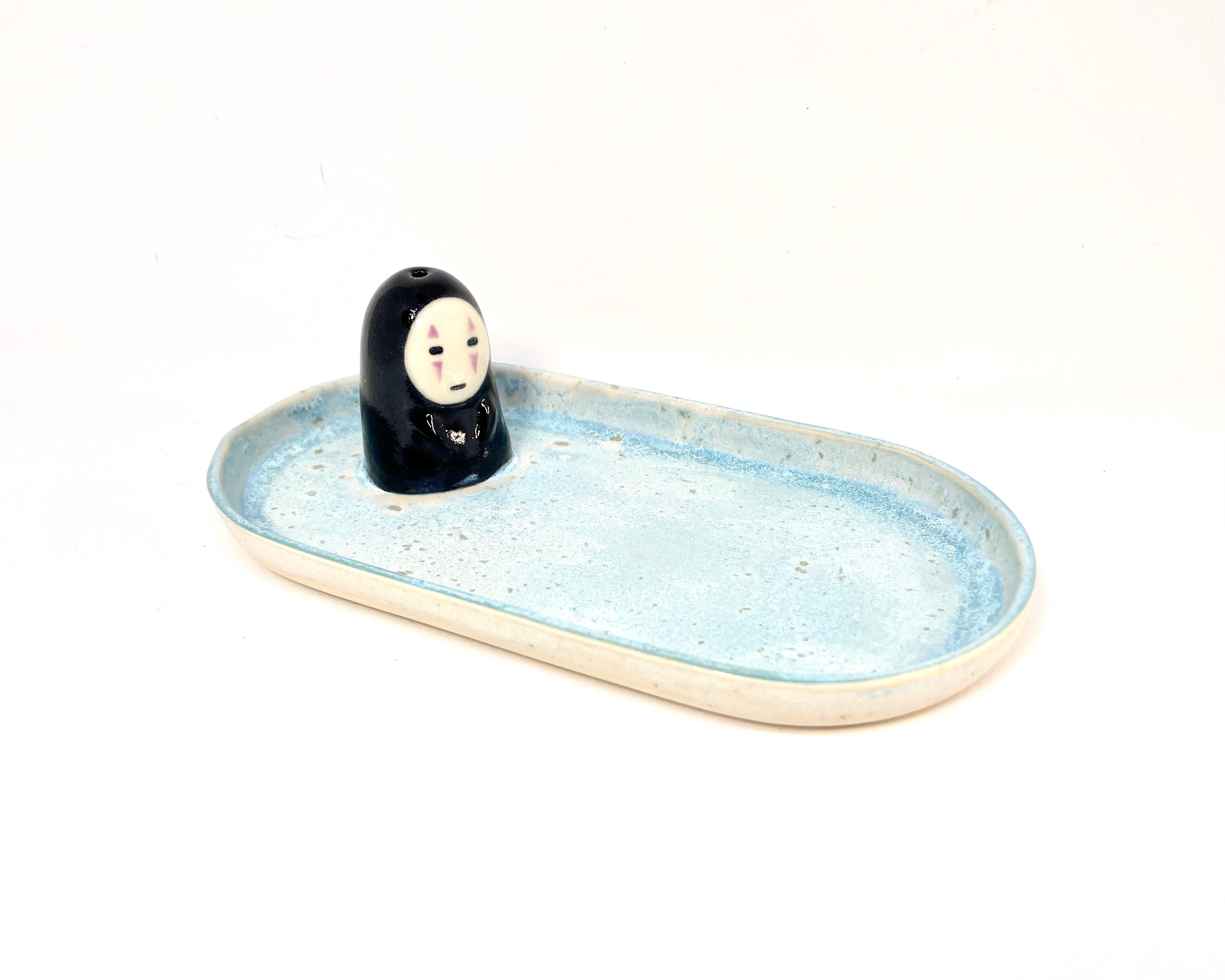 Relaxed your lecture time with ceramic Noface incense holder/ ring dish make you