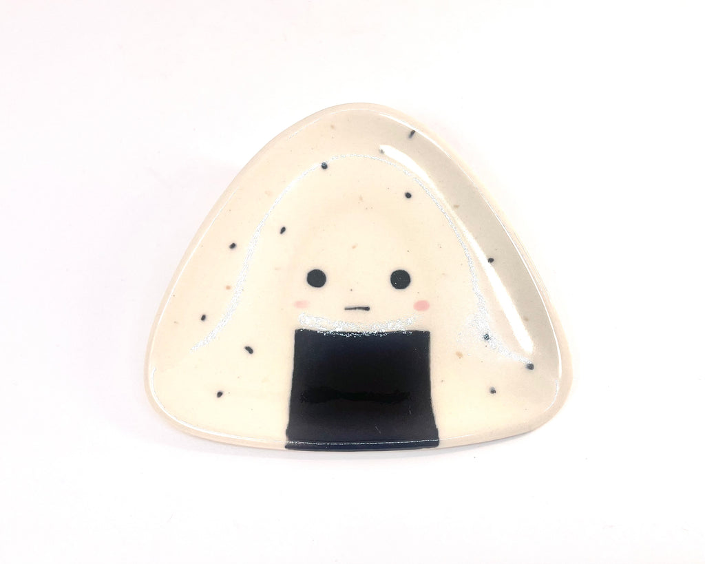 Onigiri design trinket dish food safe glaze