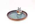 Ceramic Totoro incense holder/ ring dish